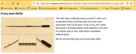 May 28 - Cross-style pen refill. Wonder how much shipping will cost? May 28 - Cross-style pen refill. Wonder how much shipping will cost?
